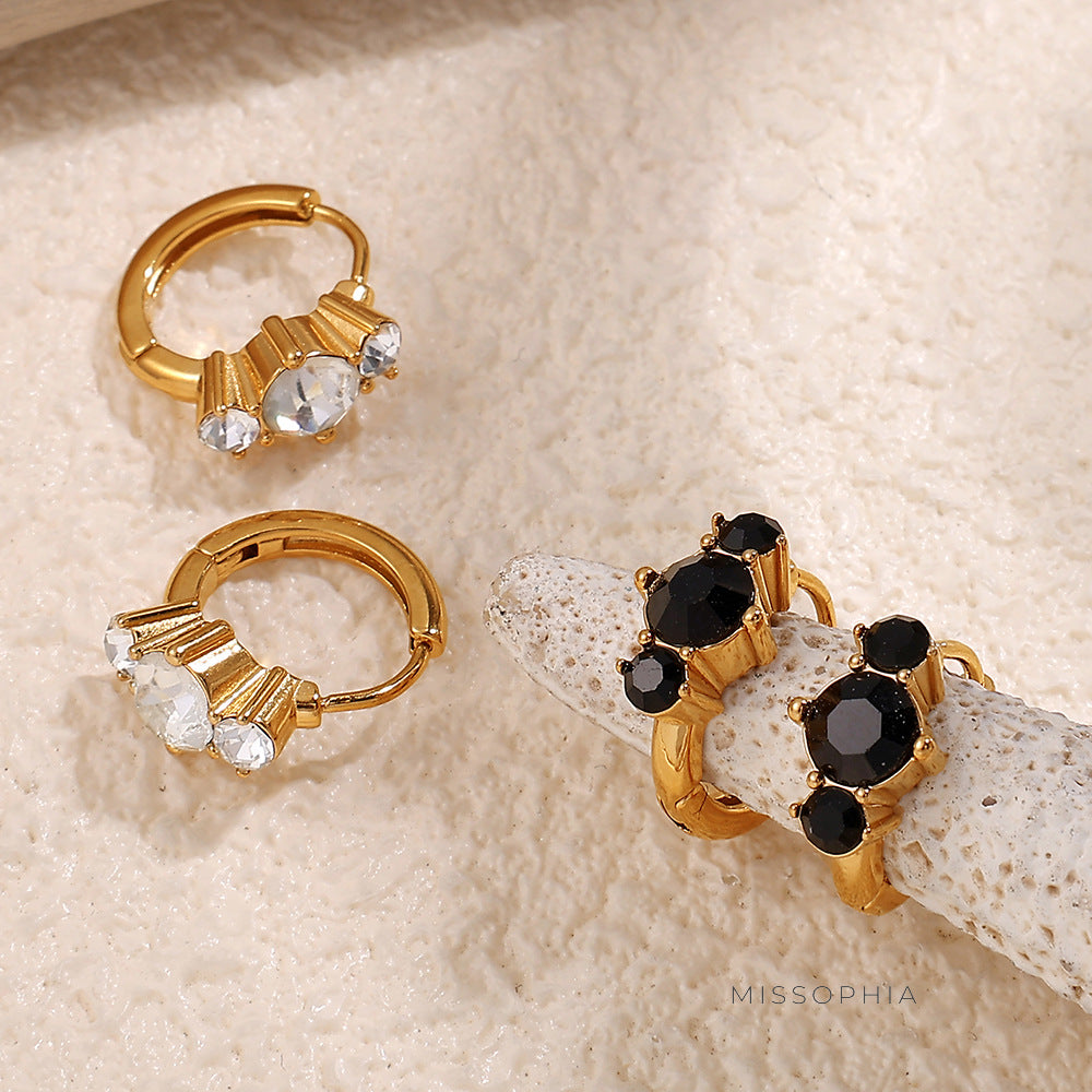 Britain Delicate Zircon Hoops [W7ON8NW1]