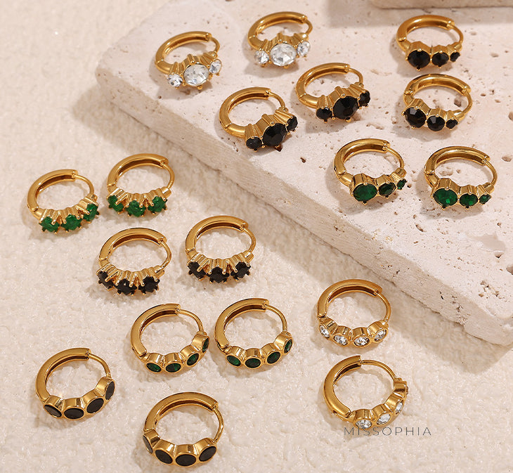 Britain Delicate Zircon Hoops [1DKDQNY5]
