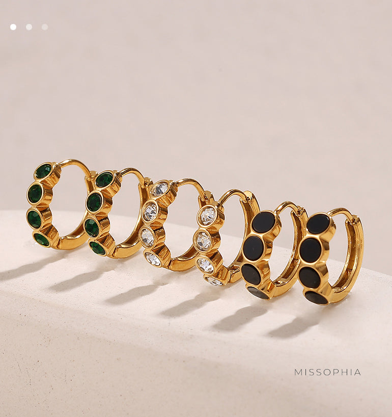 Britain Delicate Zircon Hoops [7GPI0O5R]