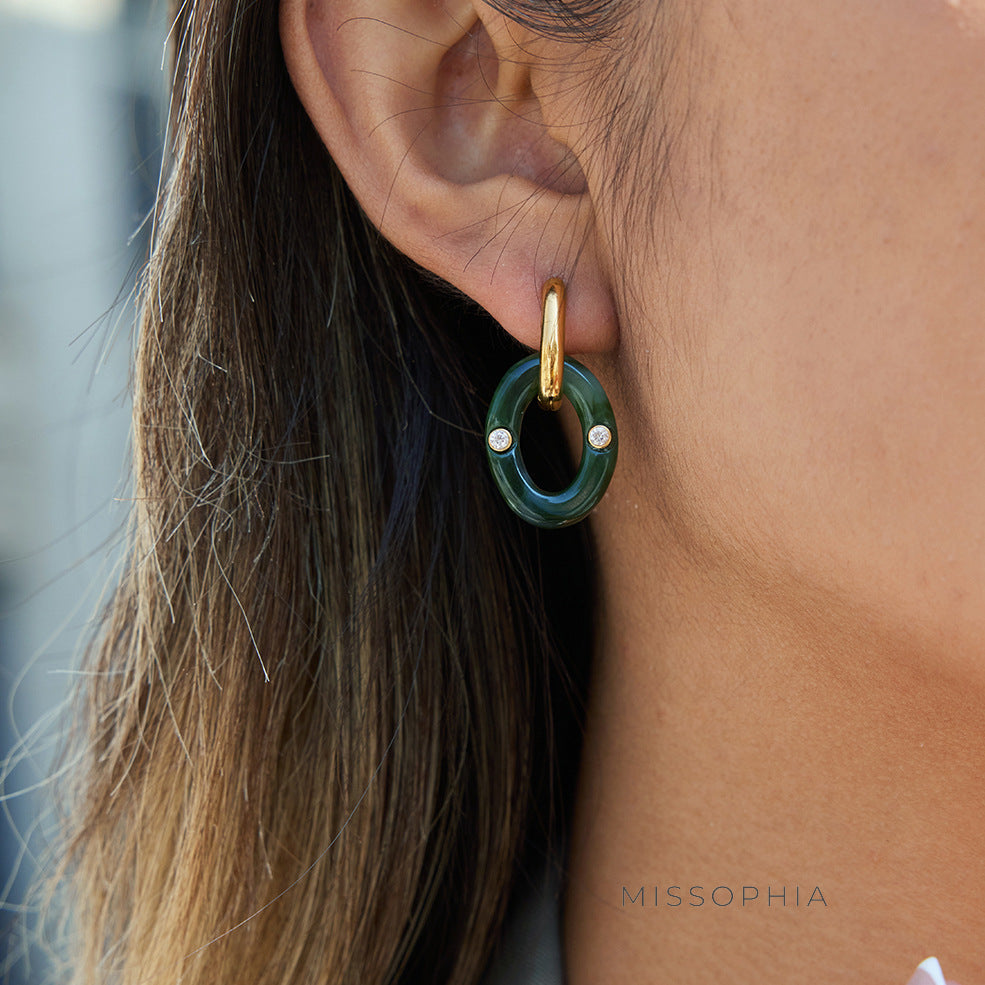 Bronwyn Maillard Resin Drop Earrings [JBIDBC89]