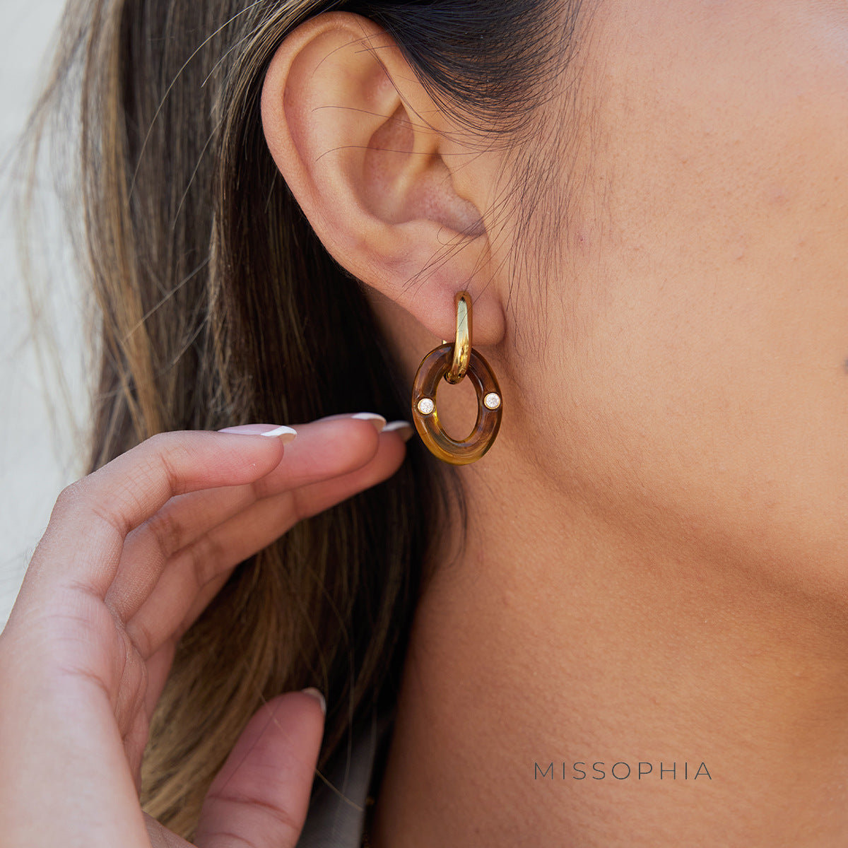 Bronwyn Maillard Resin Drop Earrings [65836YP6]