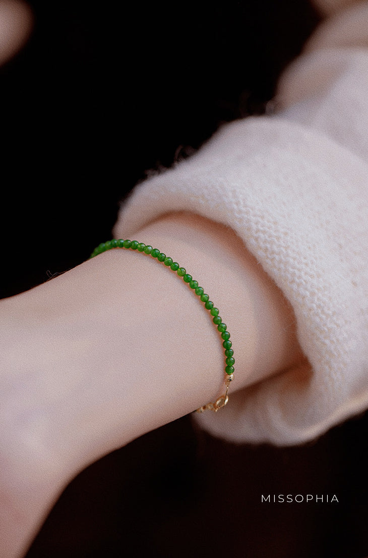 Calianna Delicate Chrysoprase Bracelet [J1BN81IU]