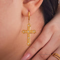 Cambree Zircon Cross Drop Earrings [LO825CUQ]
