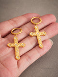 Cambree Zircon Cross Drop Earrings [KBCKQS9V]