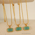 Carlynn Square Amazonite Necklace [68JR1QOV]