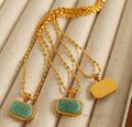 Carlynn Square Amazonite Necklace [N038FV8U]