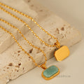 Carlynn Square Amazonite Necklace [IIZ79U91]