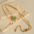 Carlynn Square Amazonite Necklace [IU50P8KC]