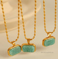 Carlynn Square Amazonite Necklace [WHB0AN11]