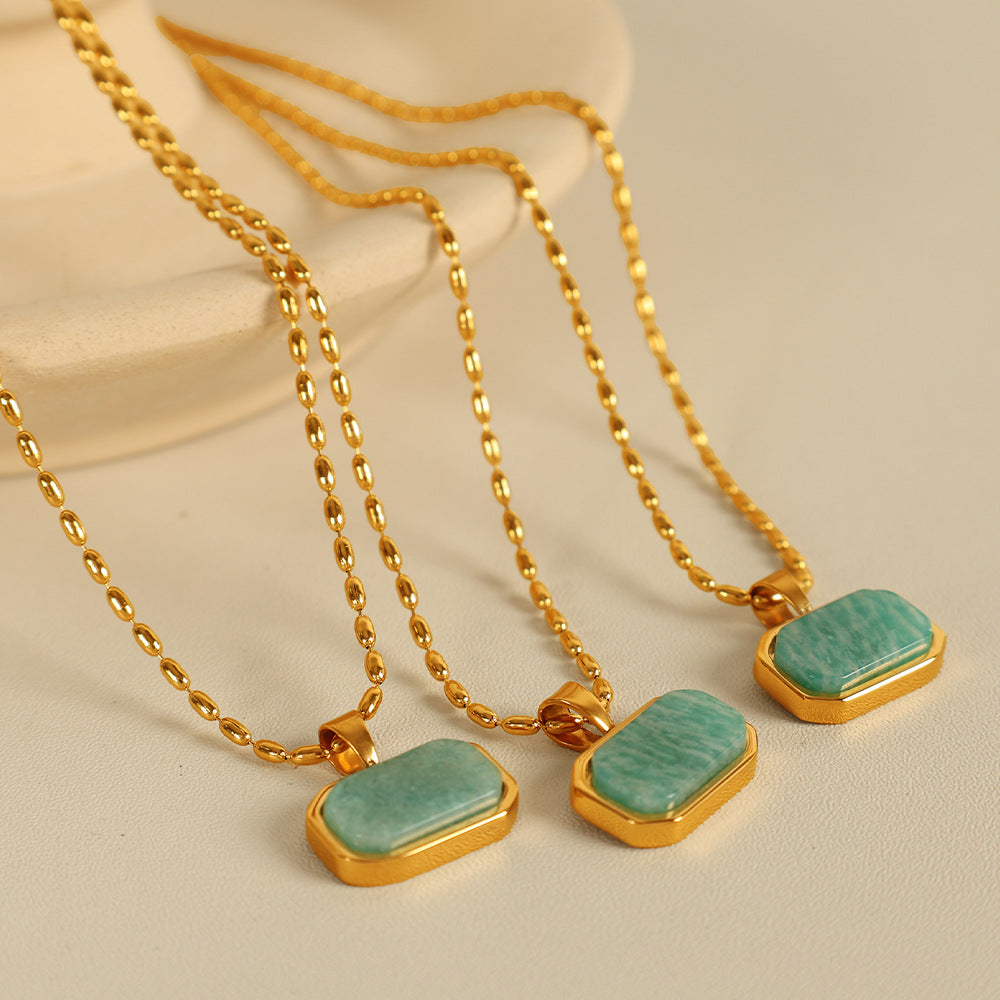Carlynn Square Amazonite Necklace [W6VT96HW]