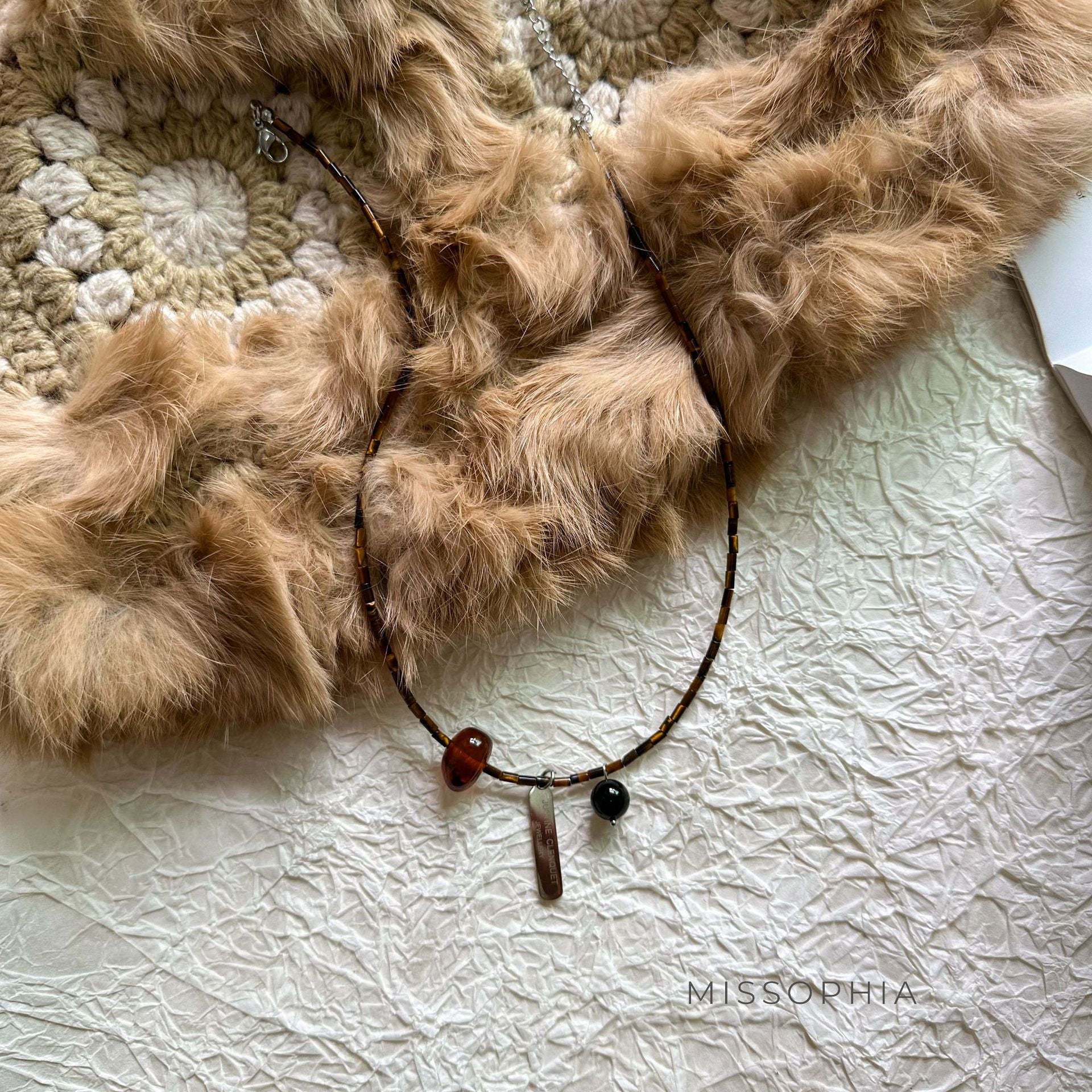 Carmela Tiger's Eye Necklace [SRPG5QKB]