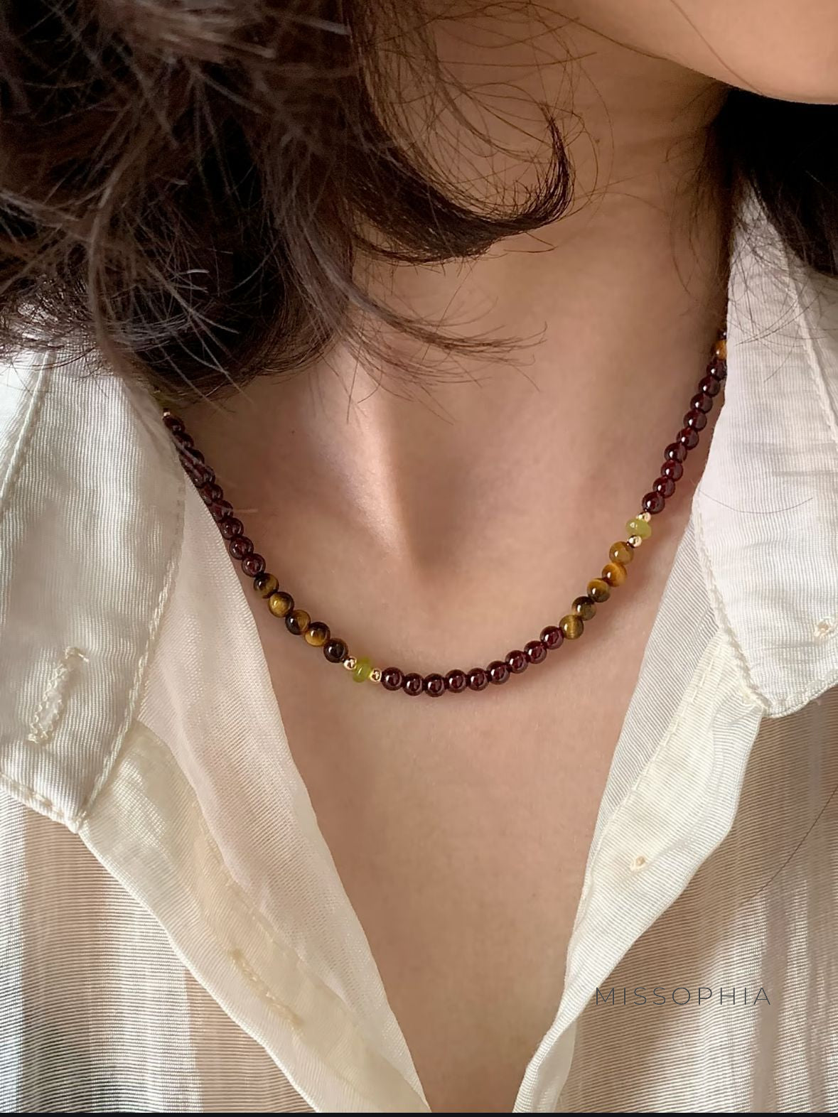 Chanel Natural Stone Choker [9P64Q73F]