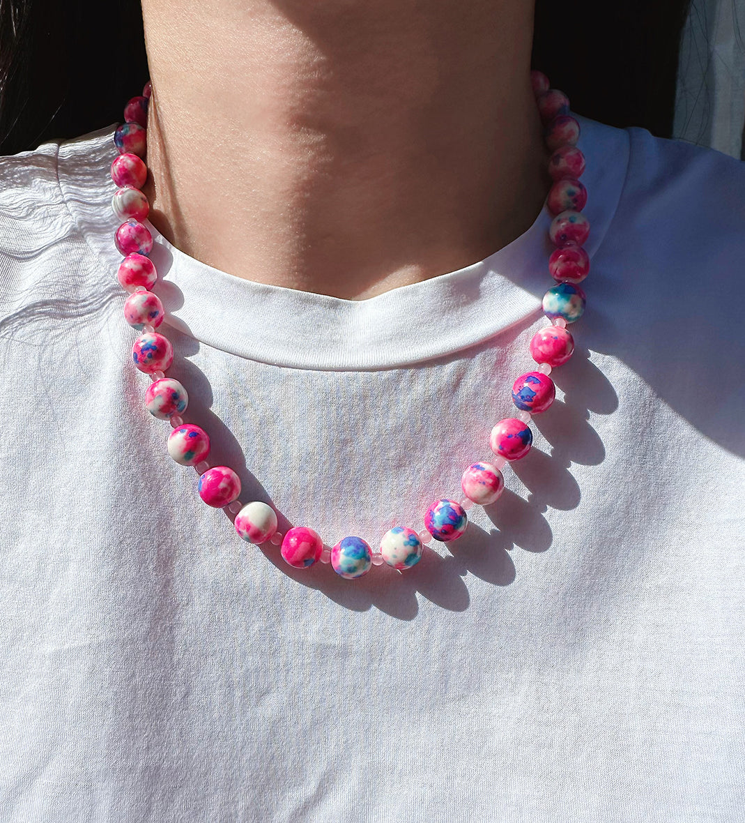 Chantelle Oil Paint Stone Necklace [7SJ755TG]