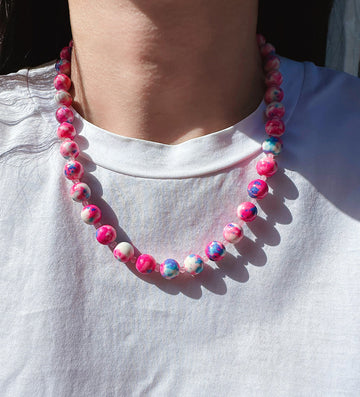 Chantelle Oil Paint Stone Necklace [7SJ755TG]