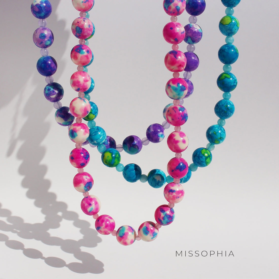 Chantelle Oil Paint Stone Necklace [7SJ755TG]