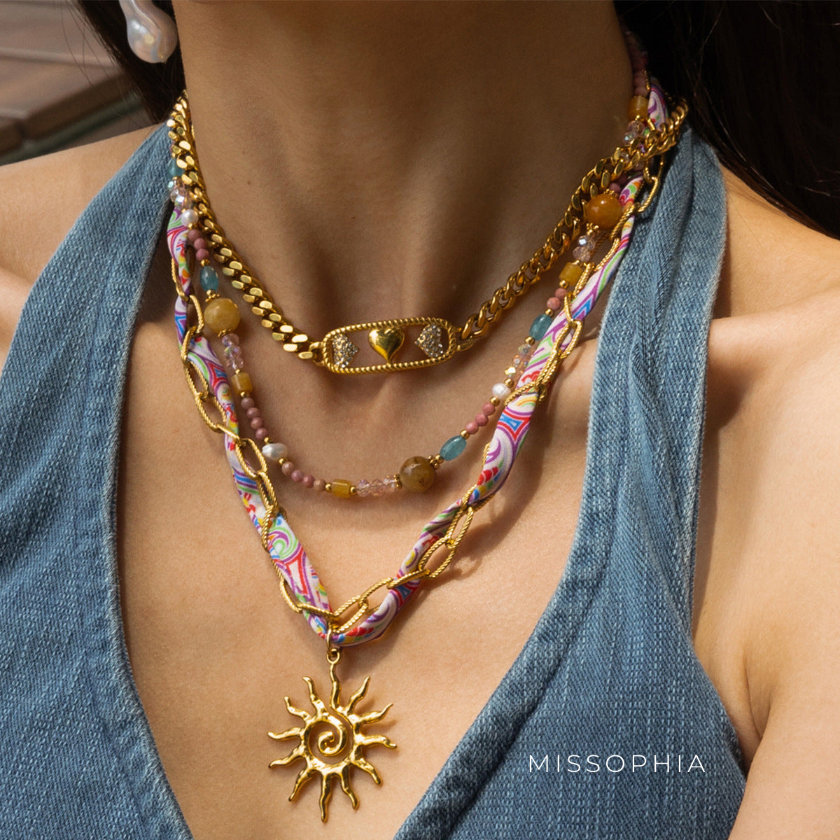 Charlette Delicate Celestial Necklace [7UPZF2QV]
