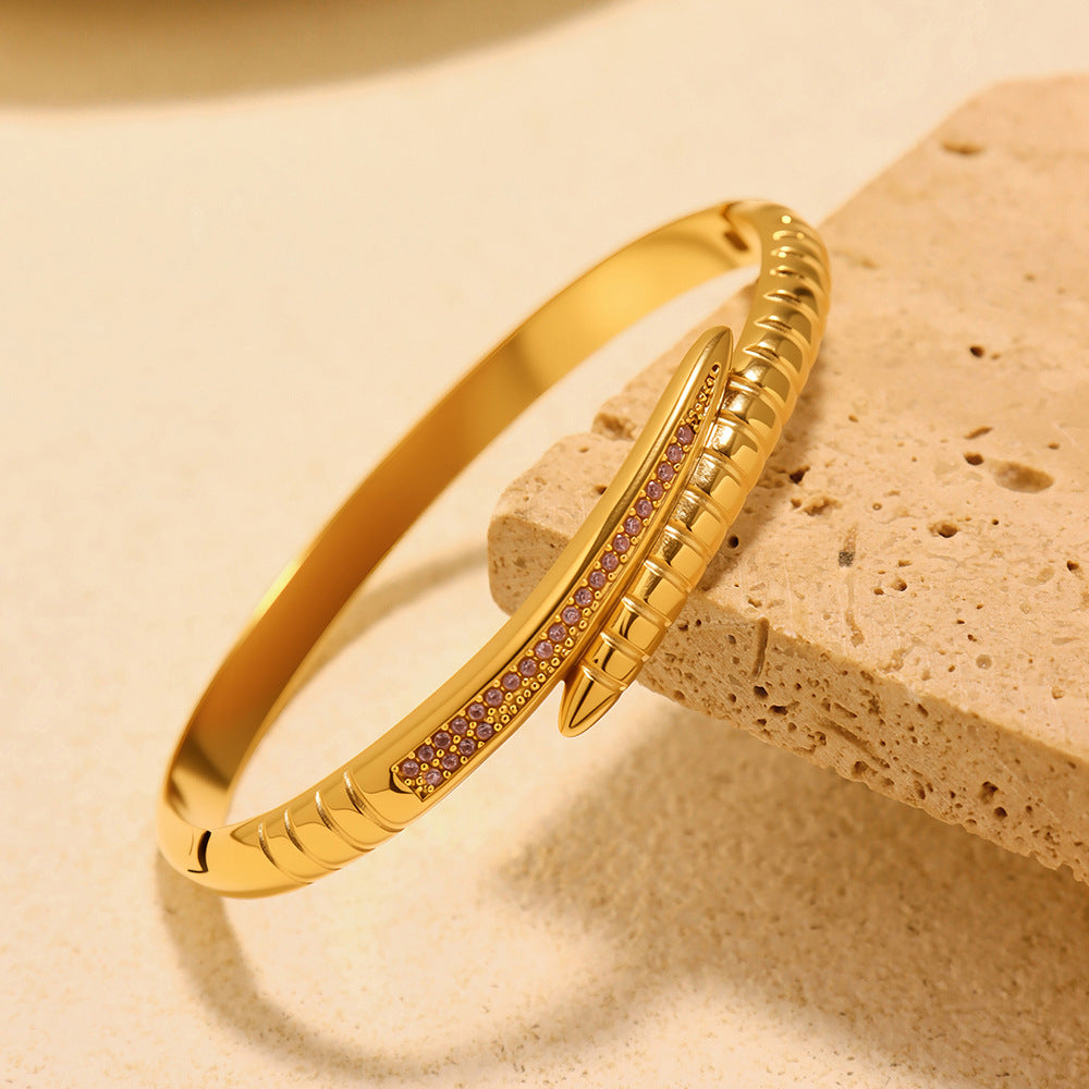 Chloey Zircon Snake Buckle Bracelet [C3AKYXV0]