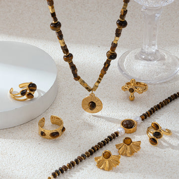 Christine Natural Stone Jewelry Set [6U5EQYCJ]