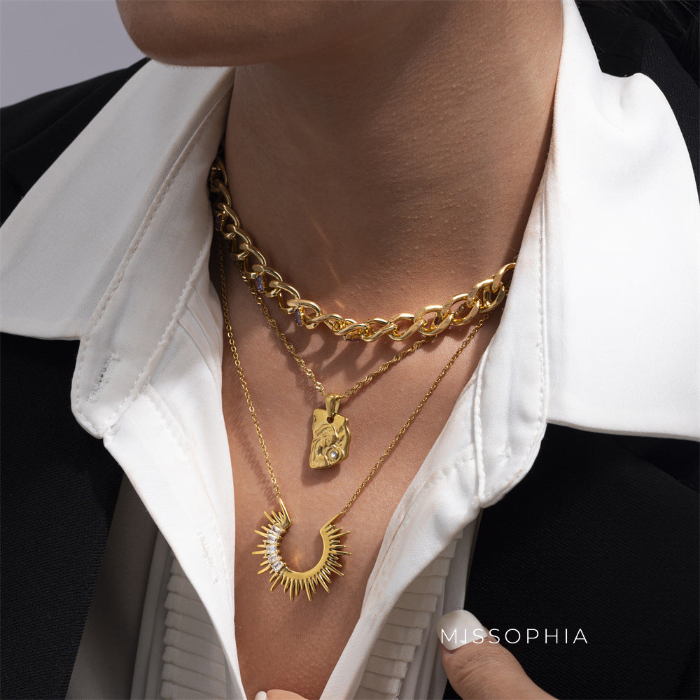 Coraleigh Geometric Pendant Necklace [CGD1WBQJ]