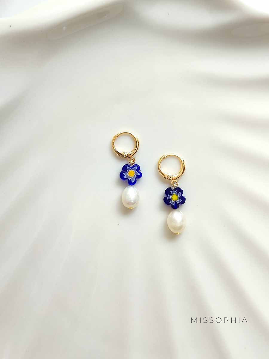 Coralyn Colorful Pearl Bloom Earrings [E7FQ8QMH]