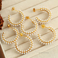 Darleen Elegant Pearl C-Hoops [2OLL97D1]