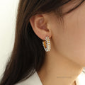 Darleen Elegant Pearl C-Hoops [33BTNEYT]
