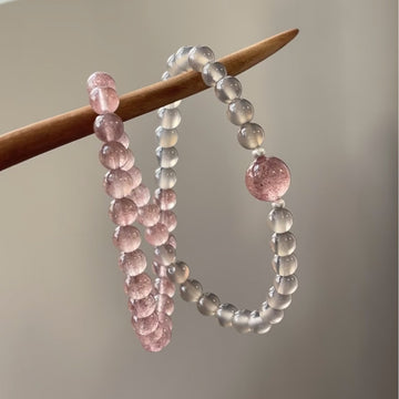 Dolores Strawberry Agate Stacked Bracelet [UX1BQ1QY]