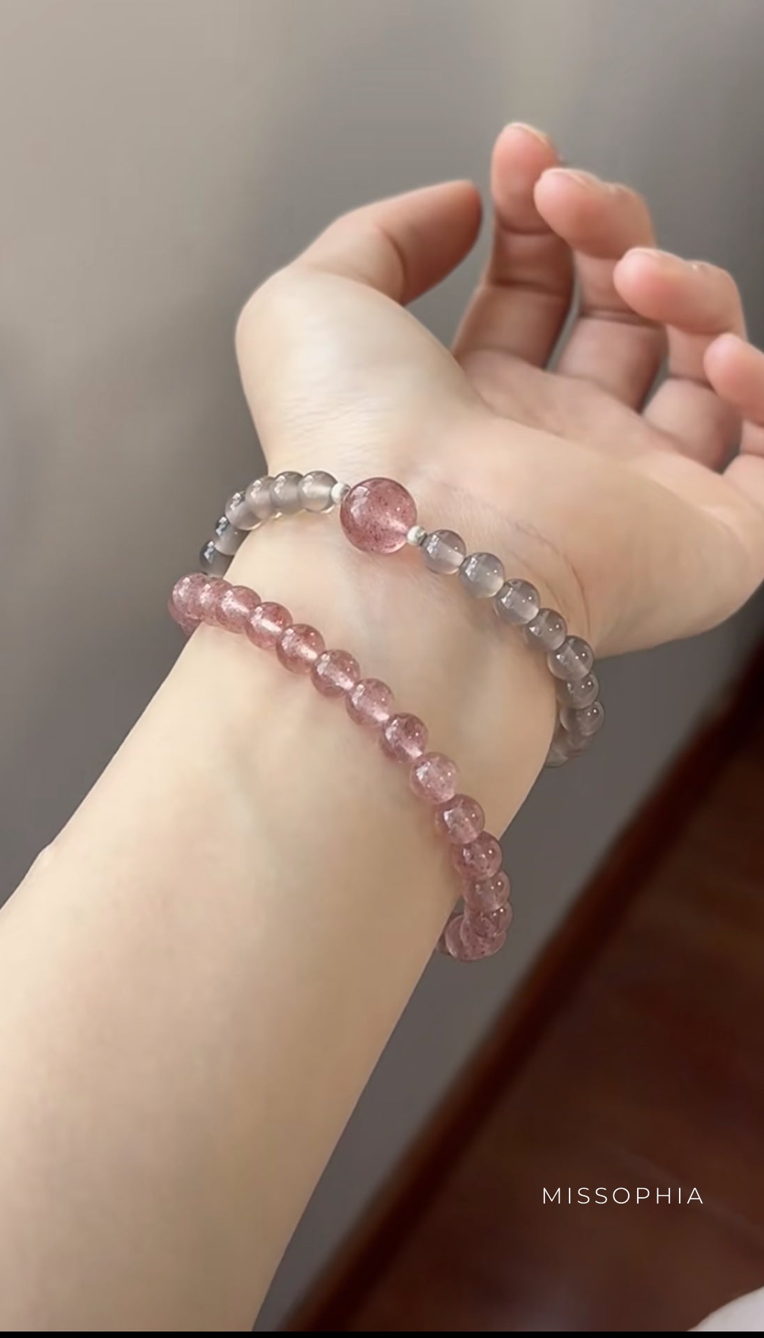 Dolores Strawberry Agate Stacked Bracelet [0YDS91F1]
