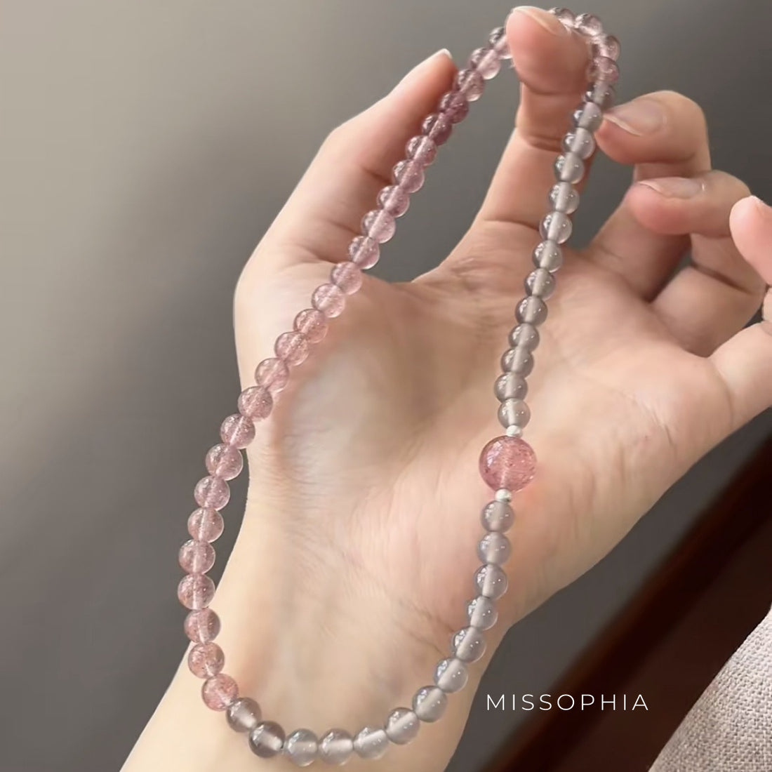 Dolores Strawberry Agate Stacked Bracelet [UX1BQ1QY]