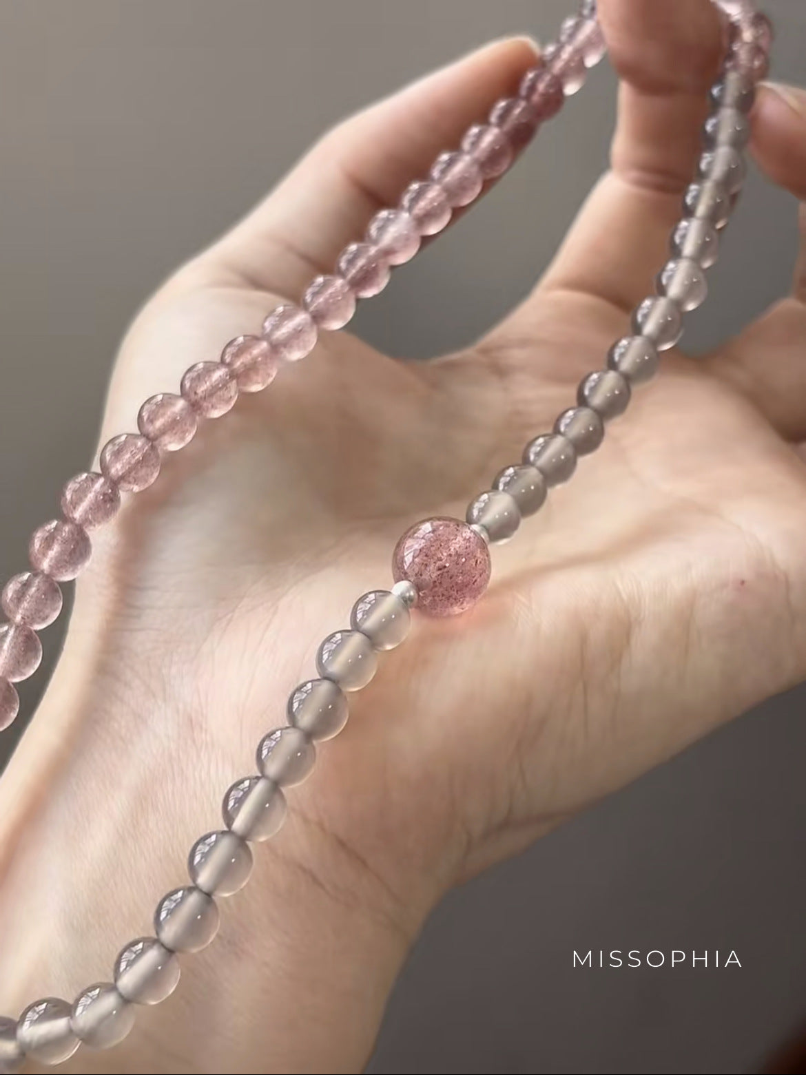 Dolores Strawberry Agate Stacked Bracelet [5DORAQH8]