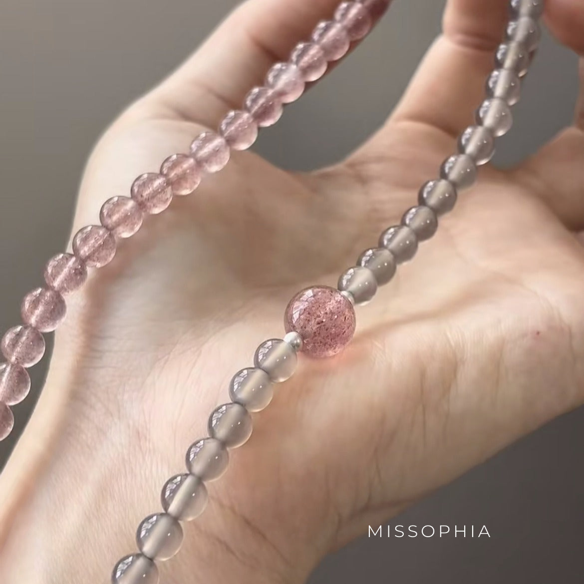 Dolores Strawberry Agate Stacked Bracelet [92DMJC7T]