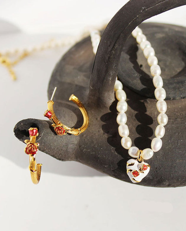 Dynasti Golden Rose Pearl Set [FEV77JQ8]