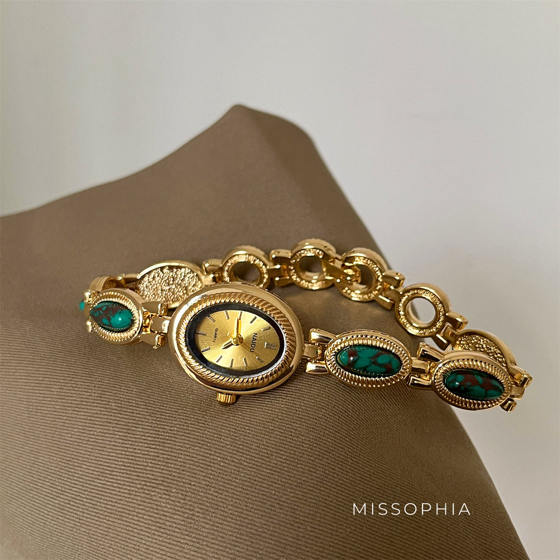 Elaya Vintage Oval Bracelet Watch [SIDLYFBI]