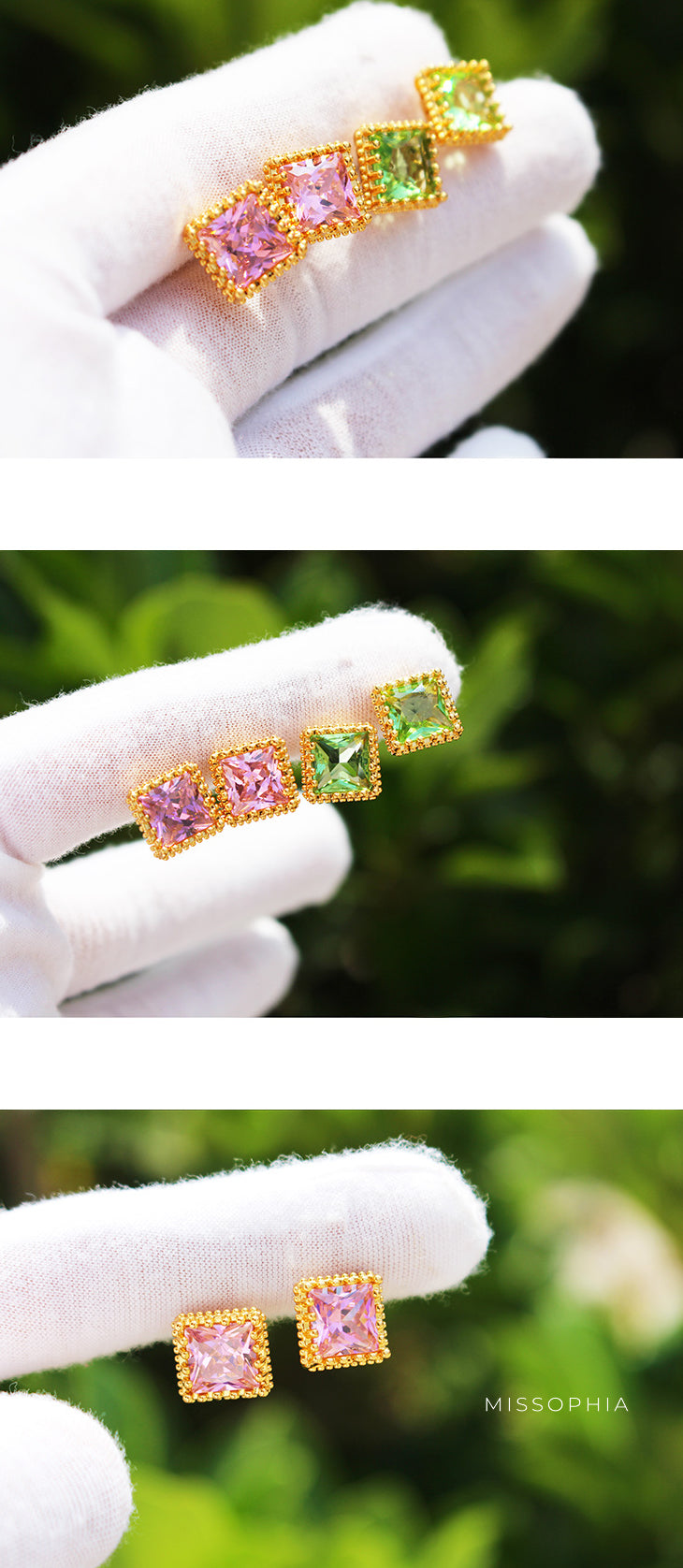 Elektra Rococo Zircon Earrings [ZYIL59LS]