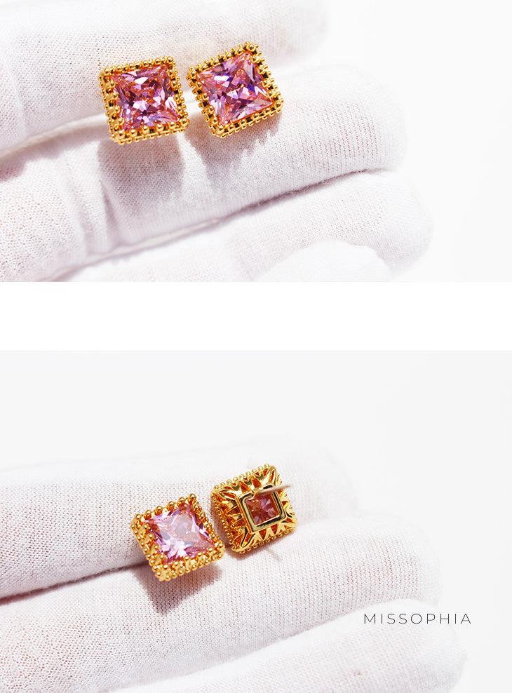 Elektra Rococo Zircon Earrings [R83PFP1L]