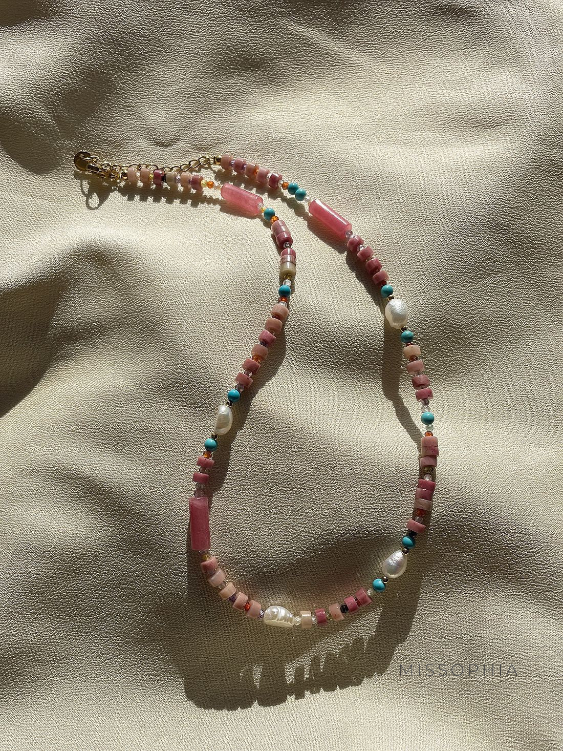 Ellie Stone Pearl Necklace [HSH0WNCI]