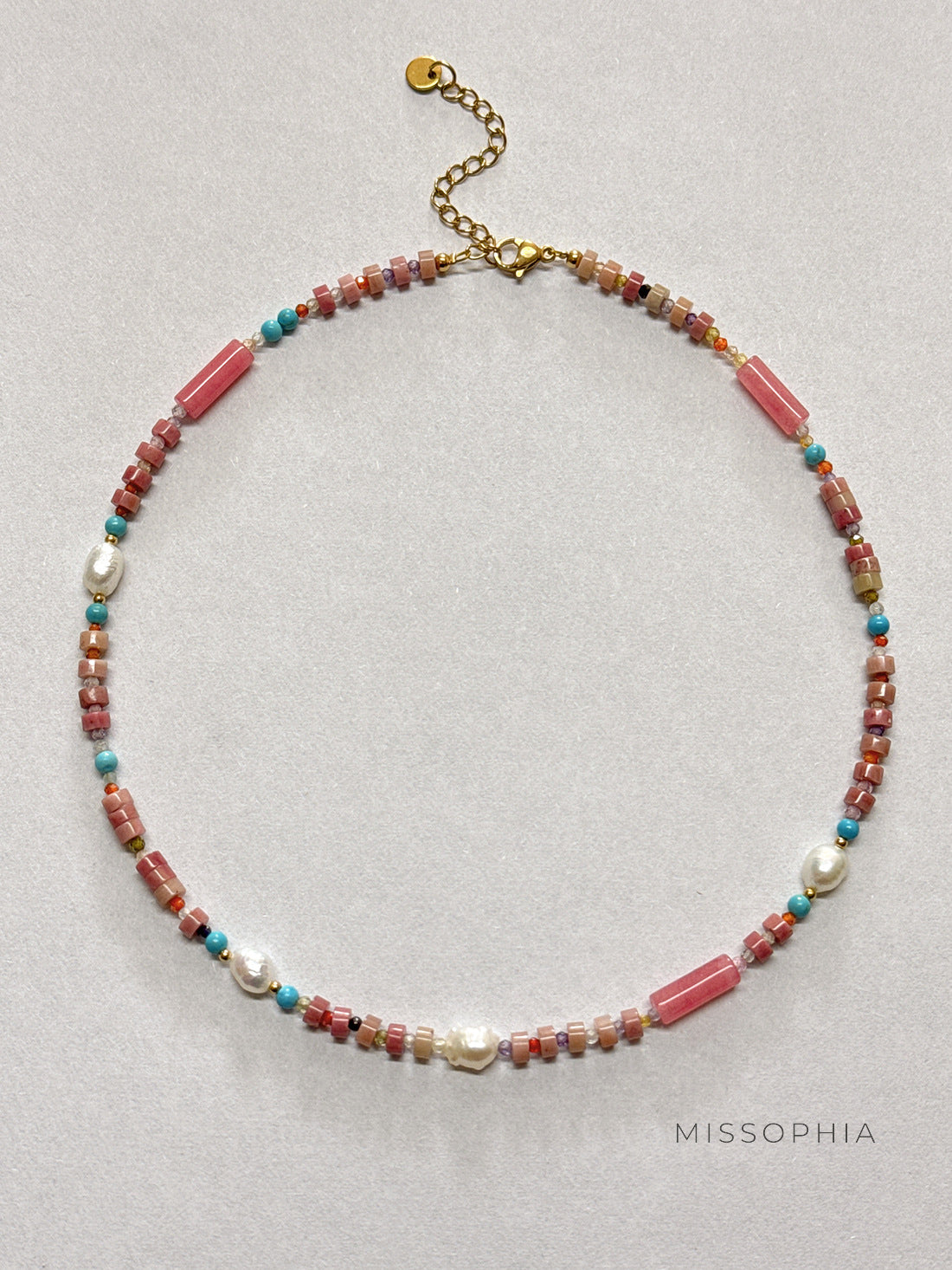 Ellie Stone Pearl Necklace [WDKKE42F]