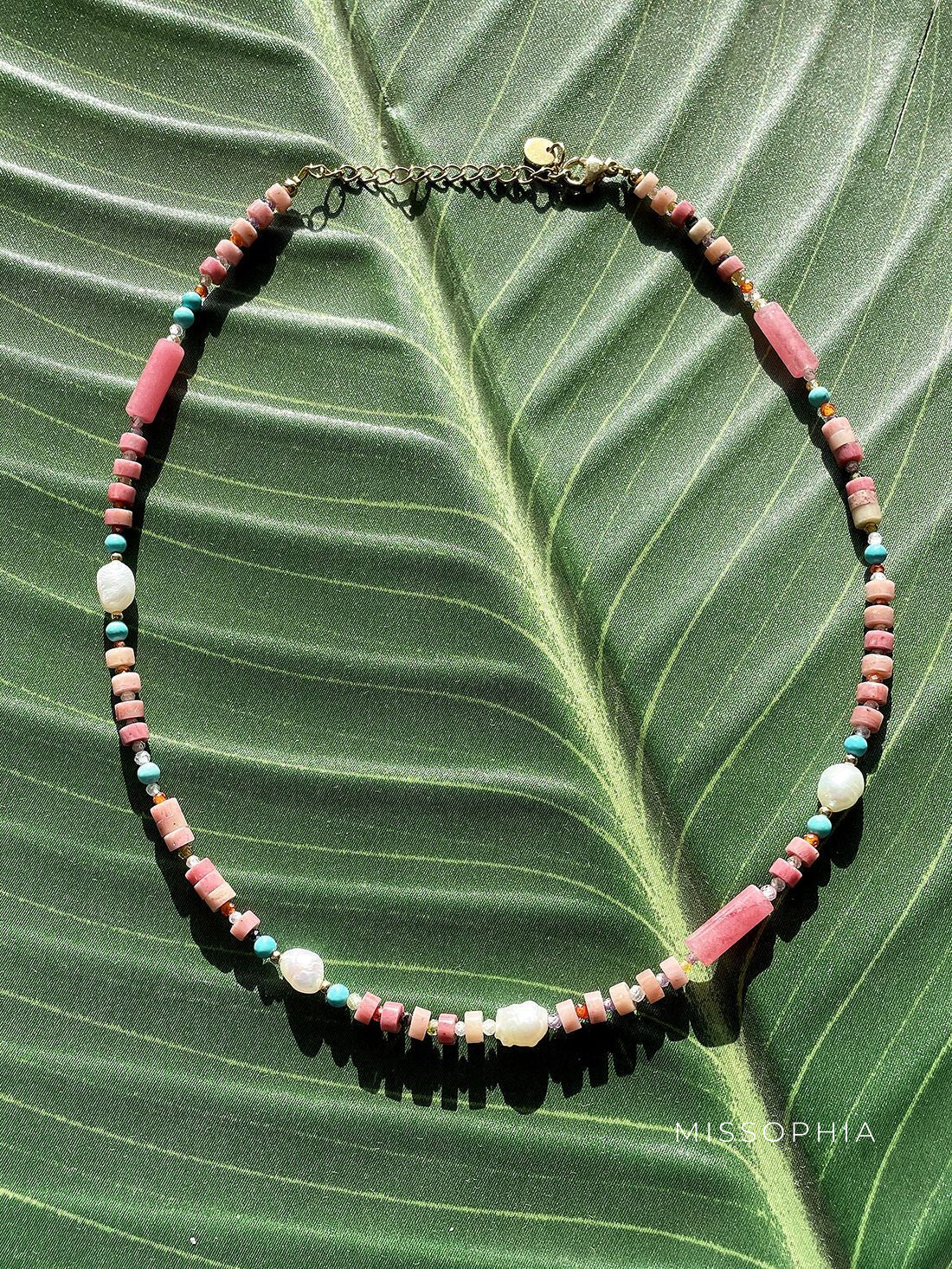 Ellie Stone Pearl Necklace [WDKKE42F]