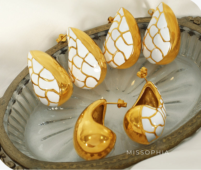 Ellieanna Retro Color Block Earrings [IY8682ZP]