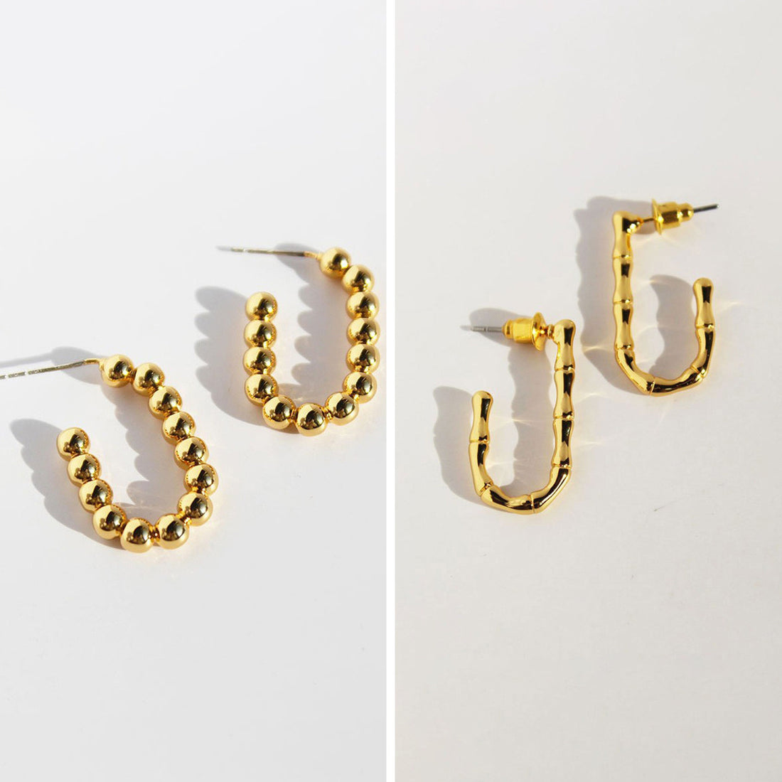 Emilly Bamboo U-Shaped Earrings [HIVX3MS2]