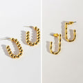 Emilly Bamboo U-Shaped Earrings [HIVX3MS2]
