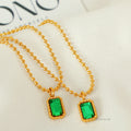 Emmajean Glass Stone Necklace [X0Z88E96]