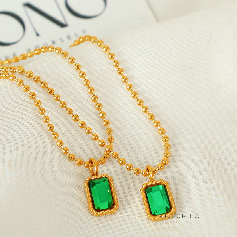 Emmajean Glass Stone Necklace [X0Z88E96]