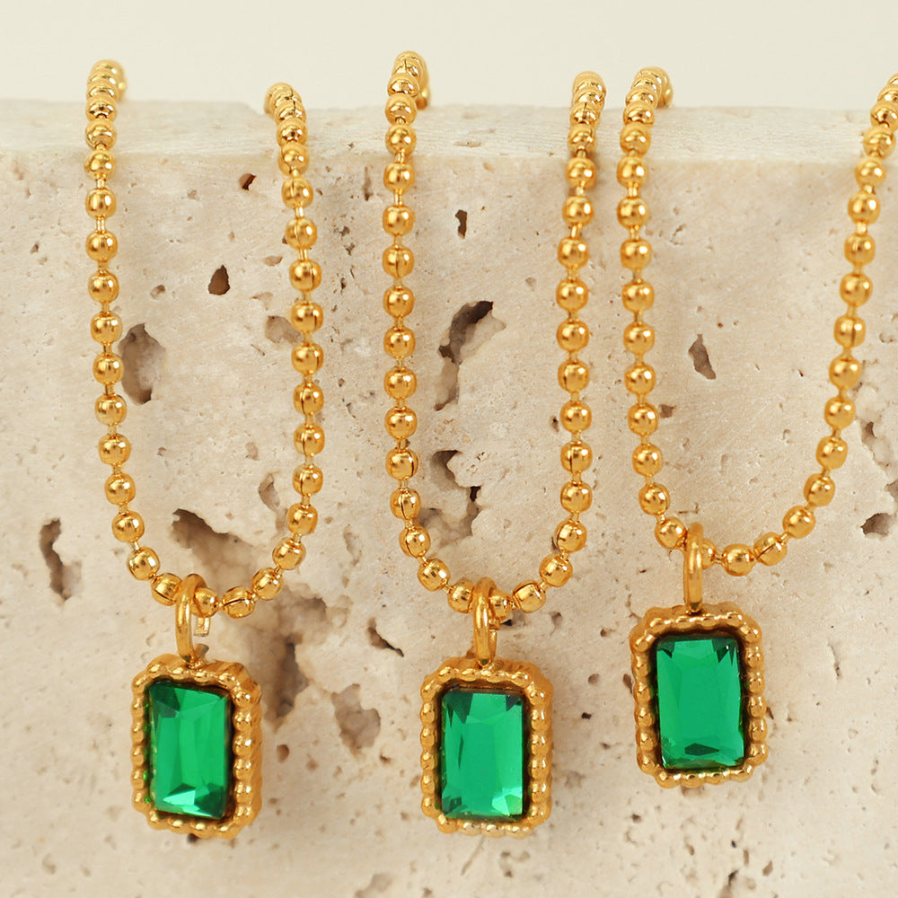 Emmajean Glass Stone Necklace [0S89KGIJ]