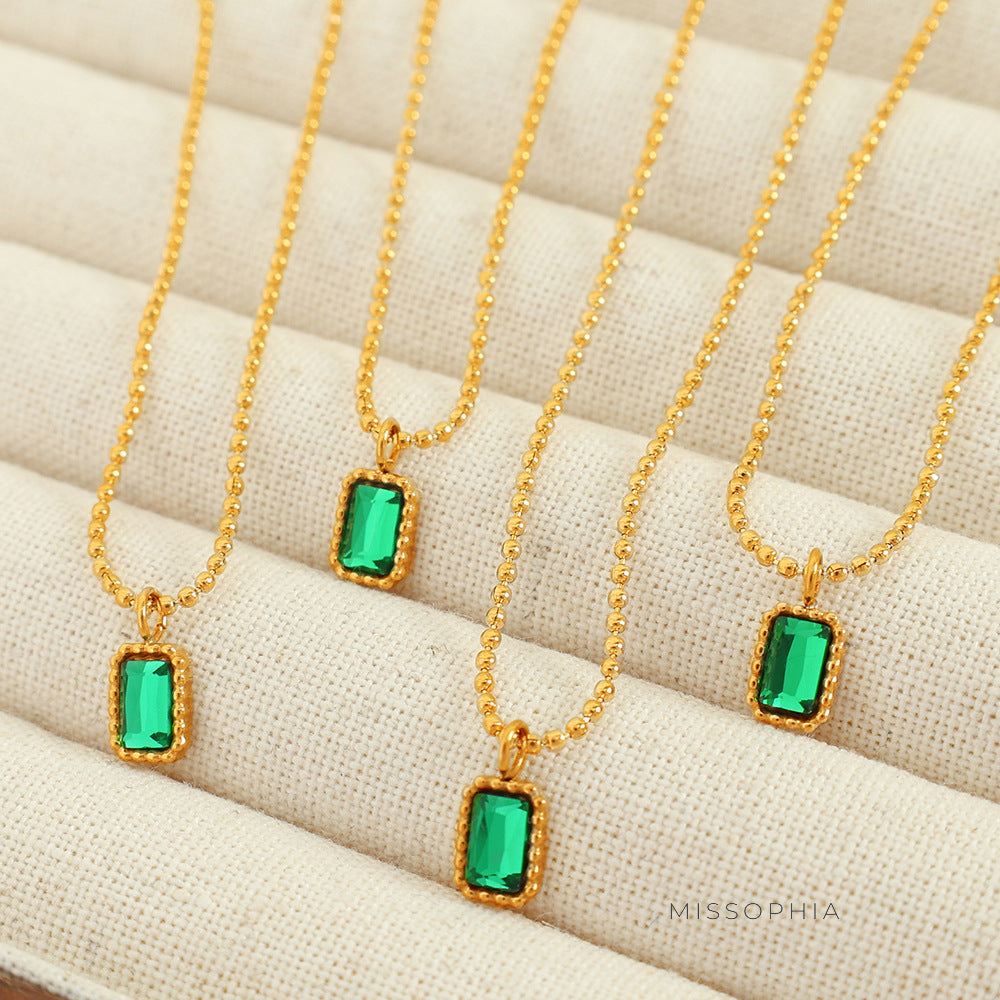 Emmajean Glass Stone Necklace [KUQ7QLW6]