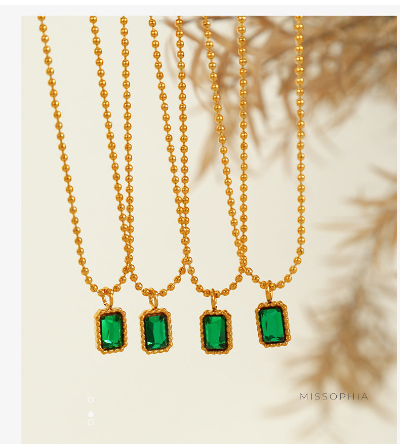 Emmajean Glass Stone Necklace [36XERU4V]