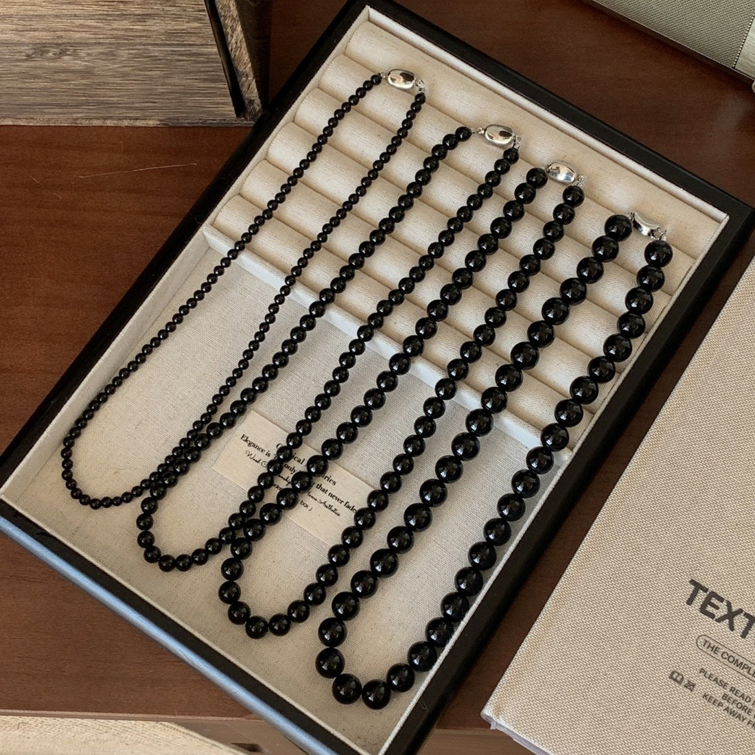 Emmanuella Onyx Beaded Necklace [XA1J0DWS]