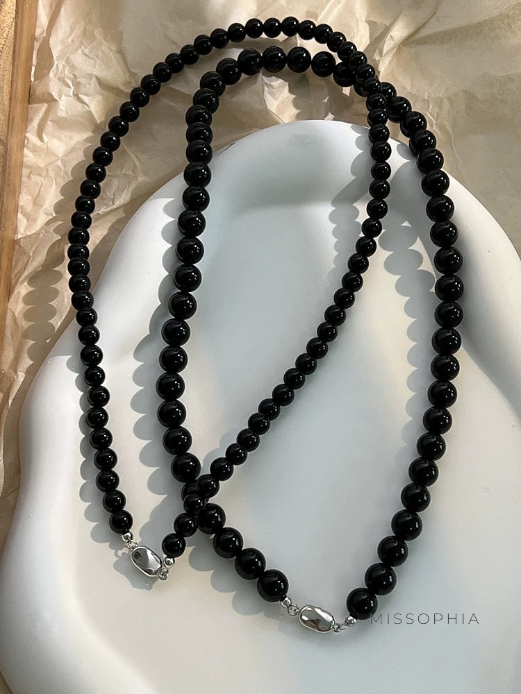 Emmanuella Onyx Beaded Necklace [NHTKHXU1]