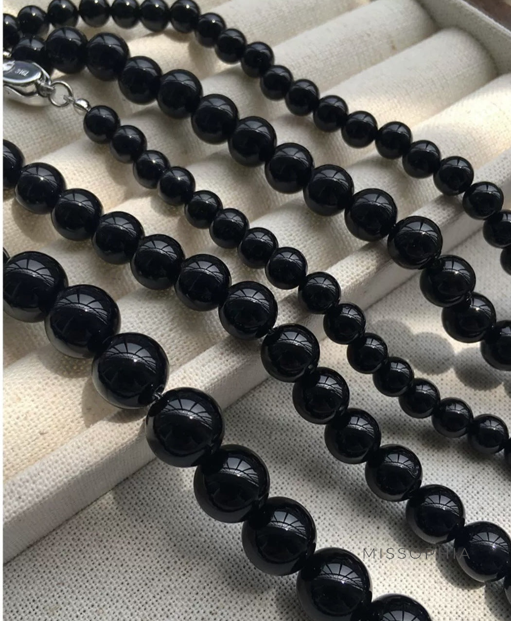 Emmanuella Onyx Beaded Necklace [9TM6BU79]
