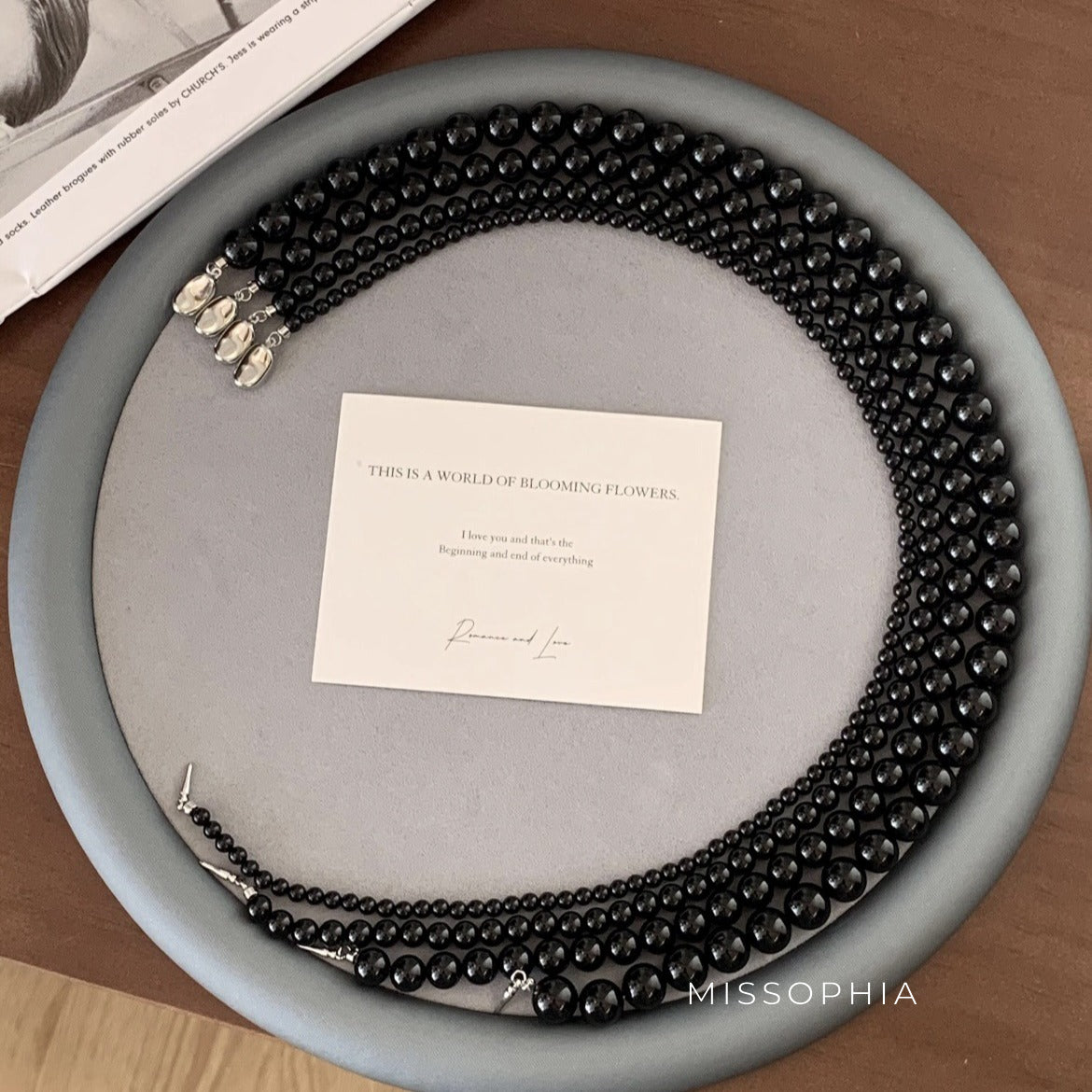 Emmanuella Onyx Beaded Necklace [5QOK8K8L]